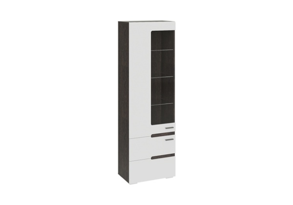 Витрина Фьюжн белый глянец / венге линум